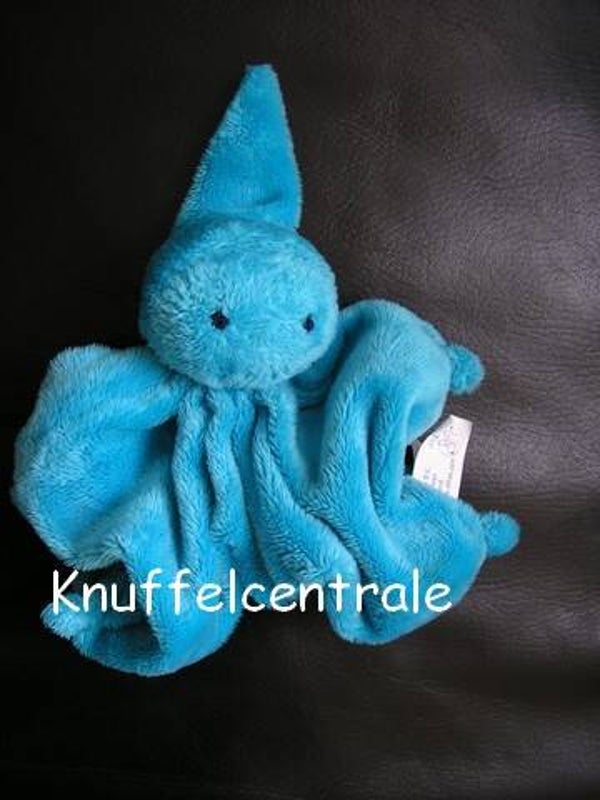 Difrax spookje blauw velours met korte puntmuts