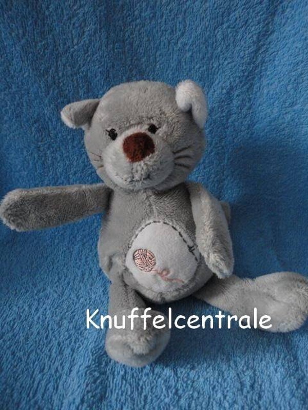 Eddy Toys Poes kat grijs met knisper in armen