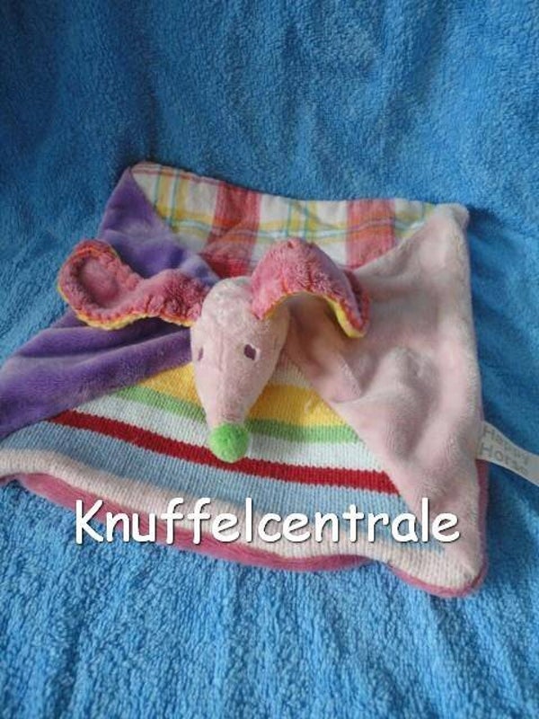 Happy Horse hond Dinkey knuffeldoek roze (zonder label)