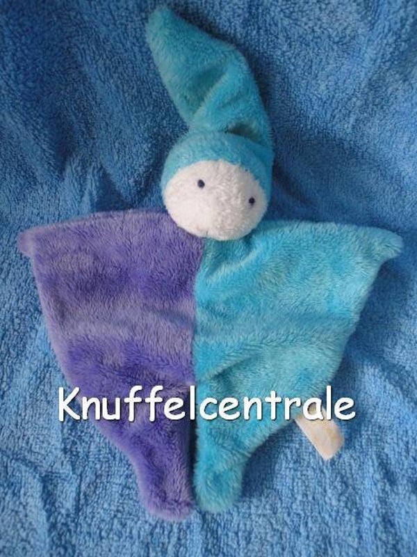 Difrax Pierrot spookje paars + blauw knuffeldoek