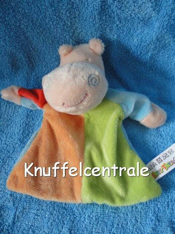 Eddy Toys nijlpaard knuffeldoek langwerpig (zonder label)