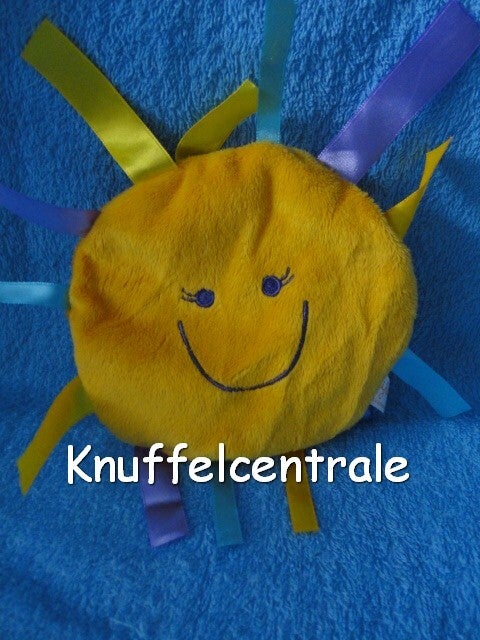 Difrax gezicht doekje met labels Sunshine fel wat donker geel (zonder label)