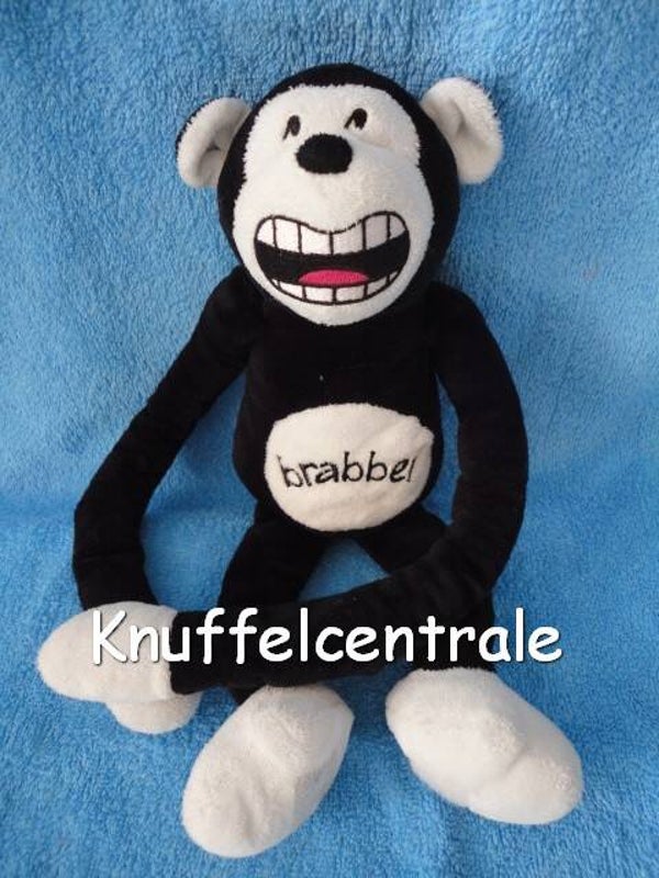 Evora aap Brabbel zwart Kruidvat knuffel met klittenband