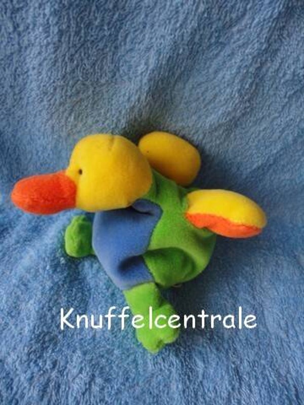 Hema Eend geel groen blauw oranje als Kwesie