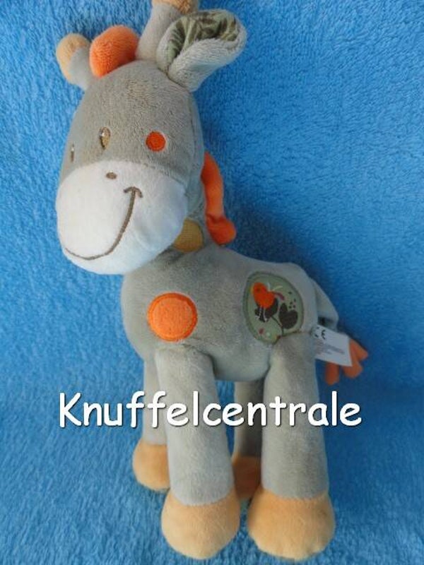 Nicotoy Giraf Simba Grijs oranje met knisper benen