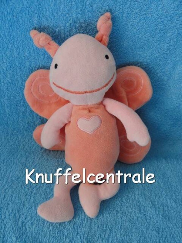 Difrax vlinder pop roze oranje met knisper (zonder label)
