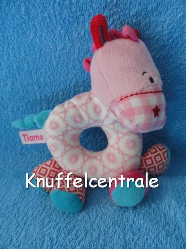 Tiamo paard Polly rammelaar roze  (zonder label)