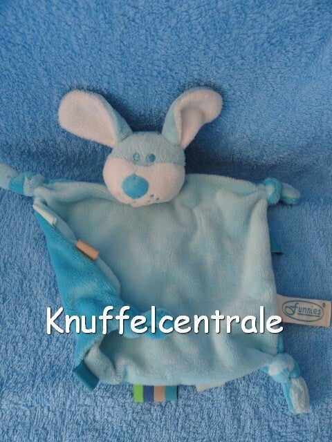 Funnies Hond konijn blauw knuffeldoek