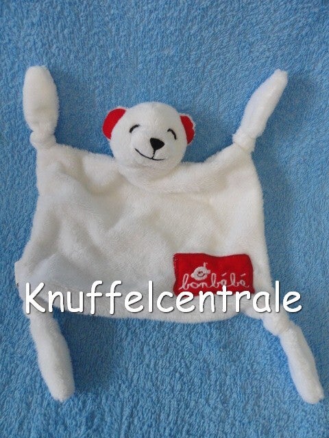 Bonbebe Bon Bebe Beer knuffeldoek wit