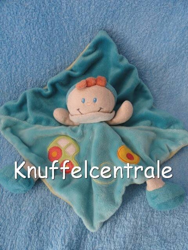 Merk onbekend pop meisje knuffeldoek blauw (Nicotoy?) zonder label