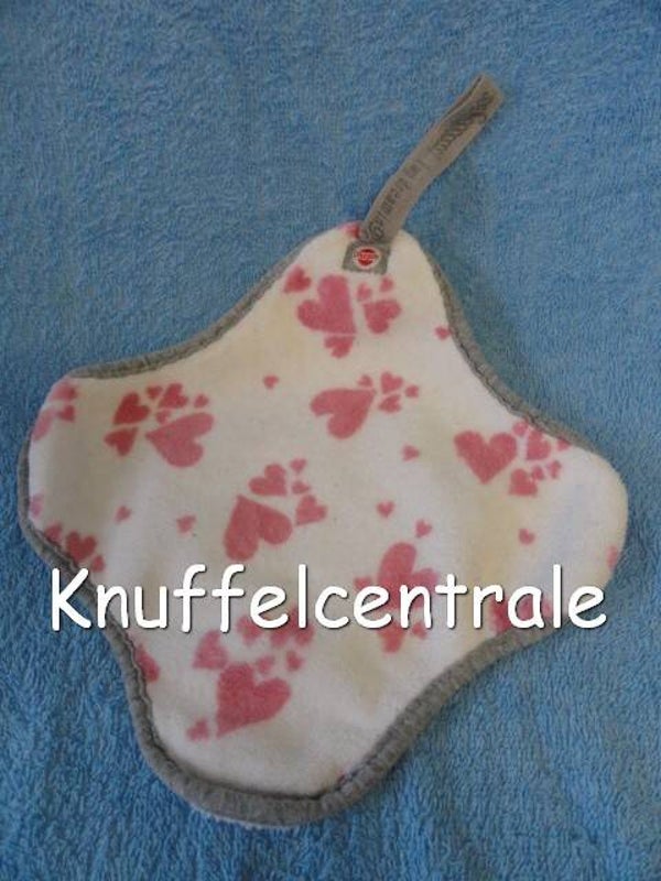 Lodger knuffeldoek speendoekje hartjes roze