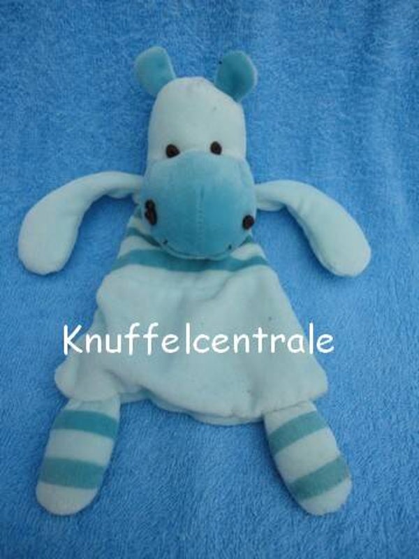 Hans Textiel HTX Nijlpaard hippo Baby Little me knuffeldoek blauw (zonder label) 2004