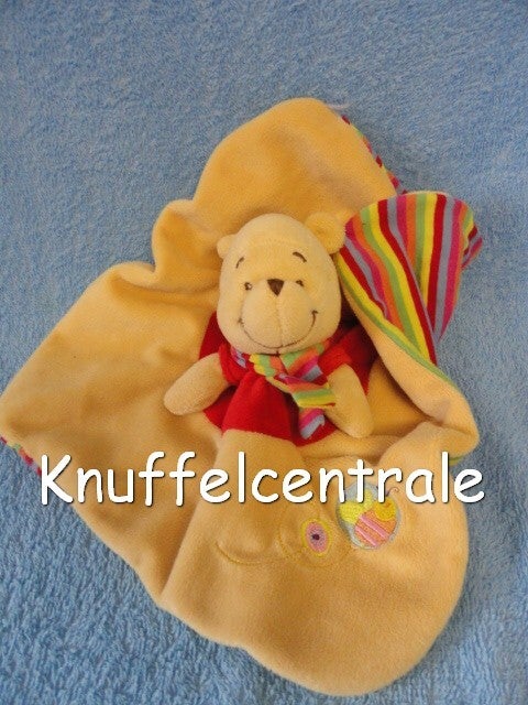 Winnie the pooh  knuffeldoek Disney Nicotoy met strepen