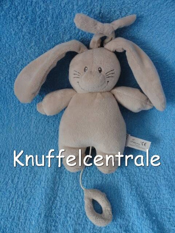 Tiamo Bunny Basic konijn grijs  muziekdoosje muziek muziekknuffel