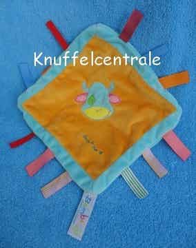 Bambino Koe knuffeldoek labels met piep (defect)  Tiamo
