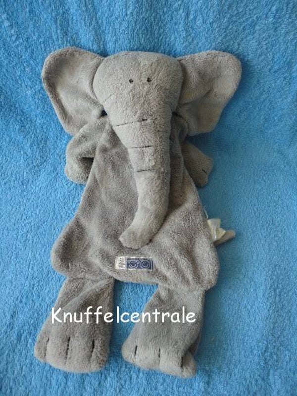 Difrax Olifant Elliot knuffeldoek groot  34 cm langer velours (zonder label)