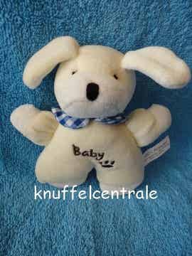 Zeeman hond knuffel 15 cm wit met rammel