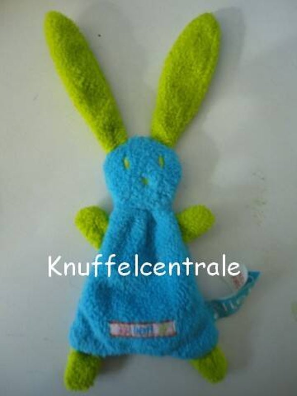 Lief! Lifestyle konijn Knuffeldoek blauw groen 16 cm