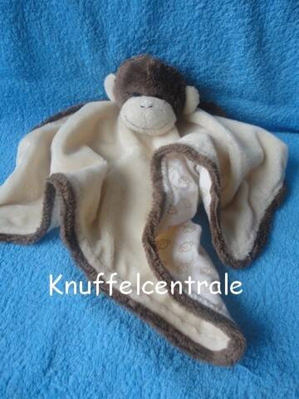 Menzis aap knuffeldoek ecru bruin