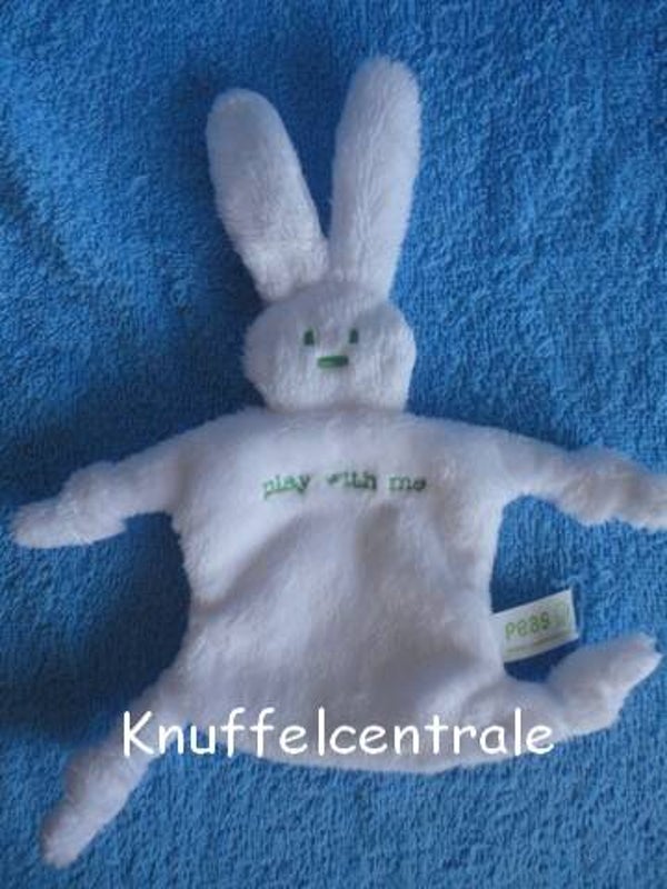 Peas konijn wit knuffeldoek velours