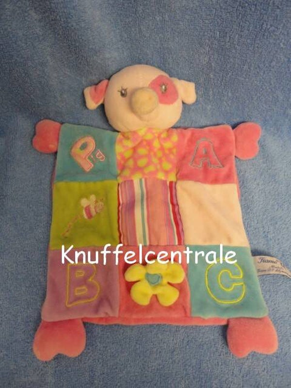 Tiamo Varken Pig knuffeldoek met rammel (zonder label)