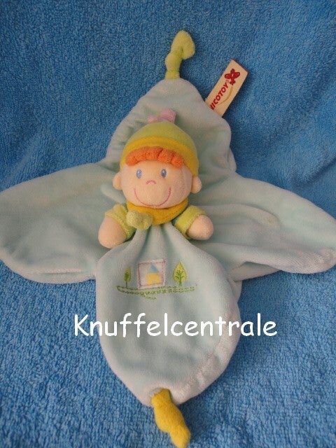 Nicotoy Jongen  Simba knuffeldoek blauw (defecte rammel)