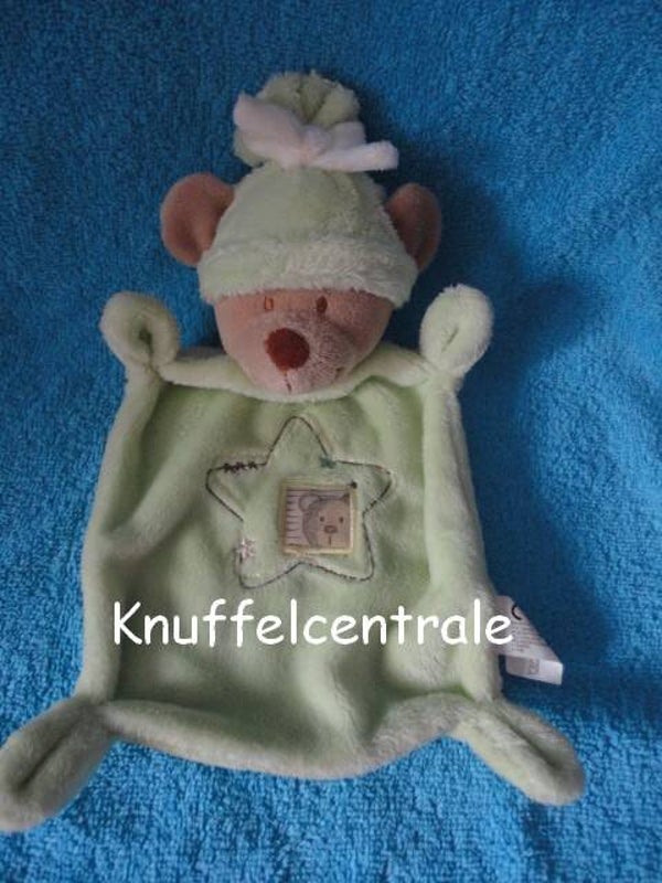Nicotoy beer knuffeldoek groen met ster (zonder label)