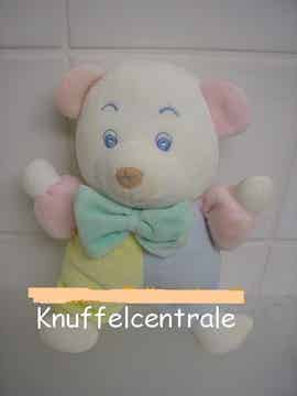 Tiamo Beer beertje gekleurd pastel met rammeltje