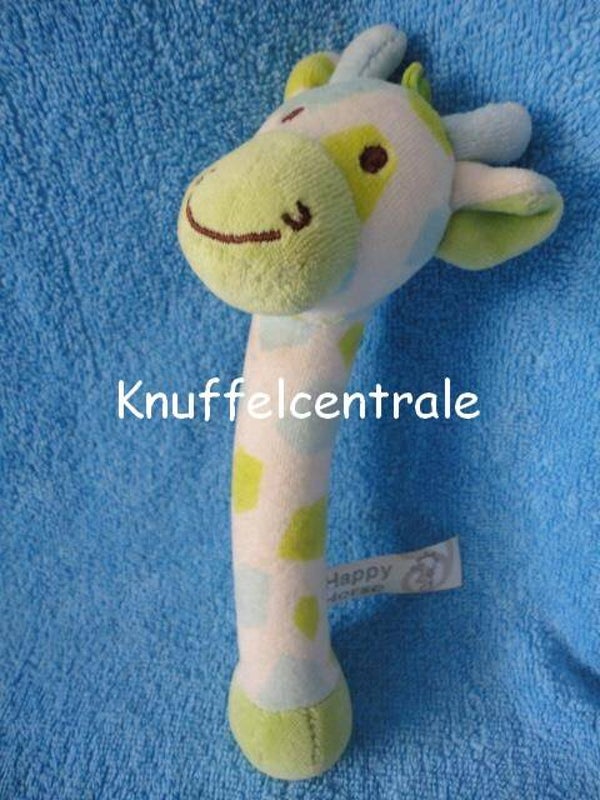 Happy Horse Giraf giraffe Groen Blauw Goffy rammelaar (zonder label)