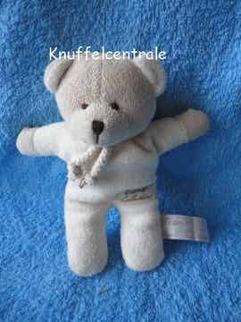 Tiamo beer  badstof + rammel en koordje om nek knuffeldoek (zonder label)