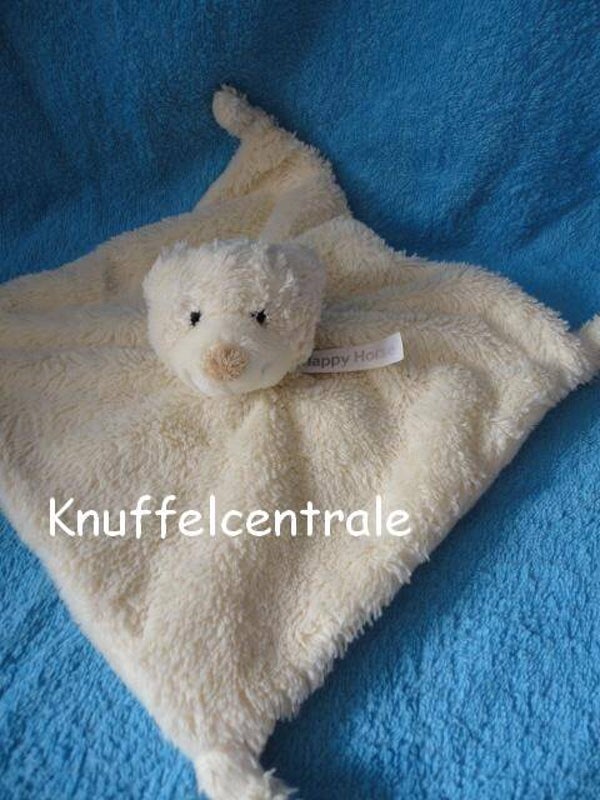 Happy Horse beer Boogy Ivory wit knuffeldoek met rammel