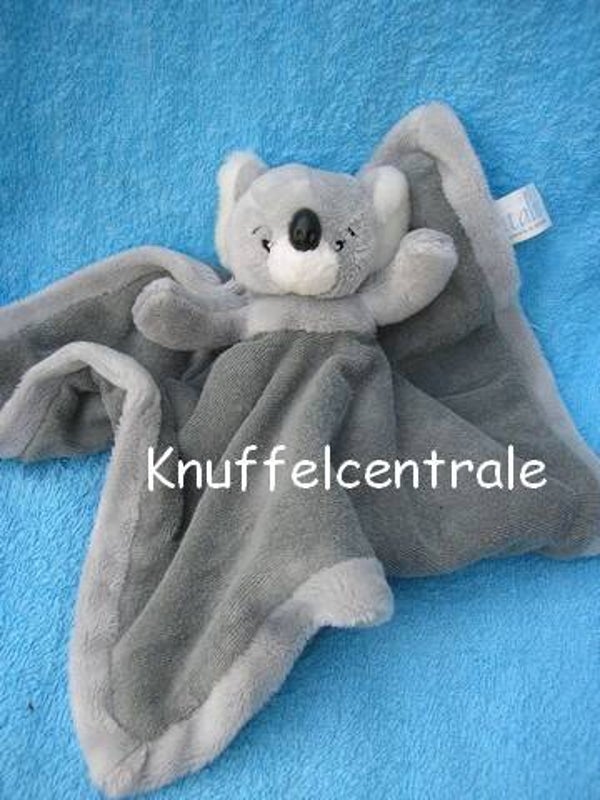 Natalis Koala beer beertje knuffeldoek grijs, HARD neusje