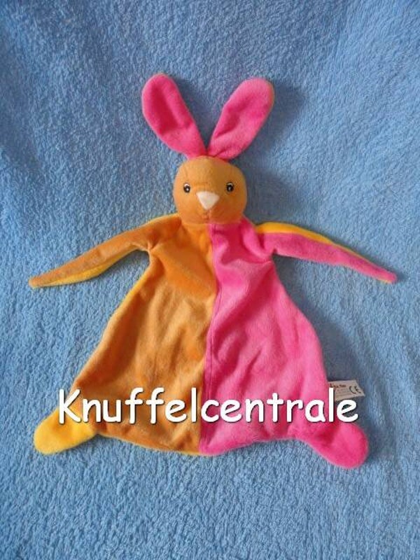 Toi-Toys konijn knuffeldoek Action oranje roze lange armen - oude versie (zonder label)