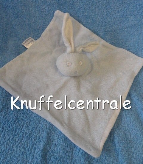 Bambino Konijn knuffeldoek lichtblauw