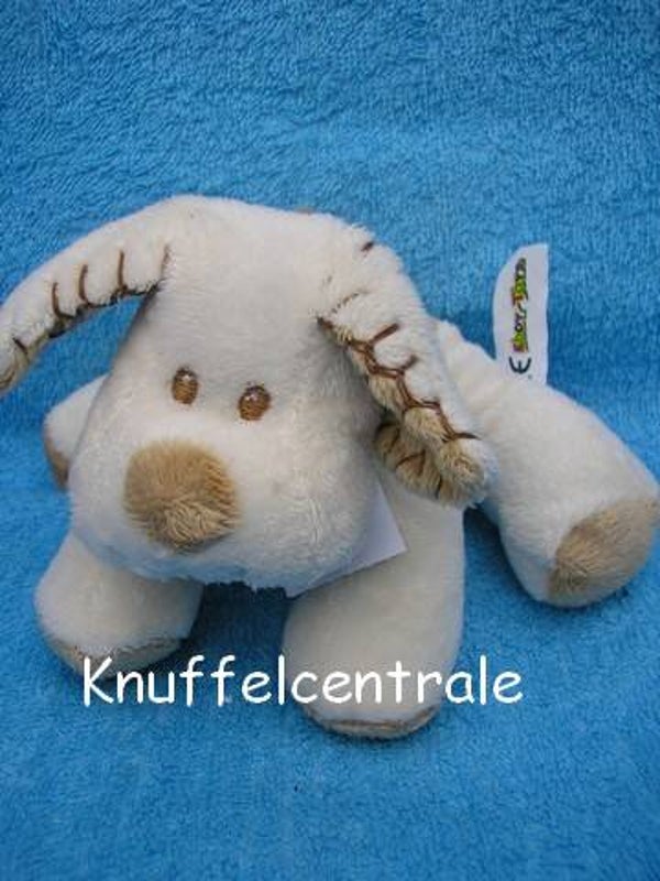 Eddy Toys hond hondje ecru 14 cm