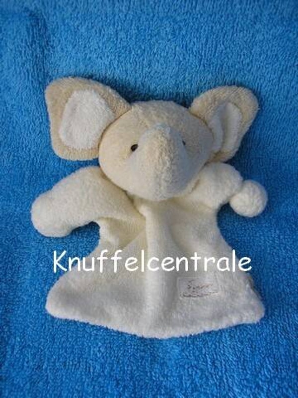 Tiamo olifant badstof + rammel en koordje om nek De Kandeel (met gaatje achter oor)