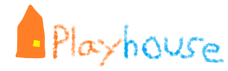 Digitally painted house with the words "Playhouse" beside it.