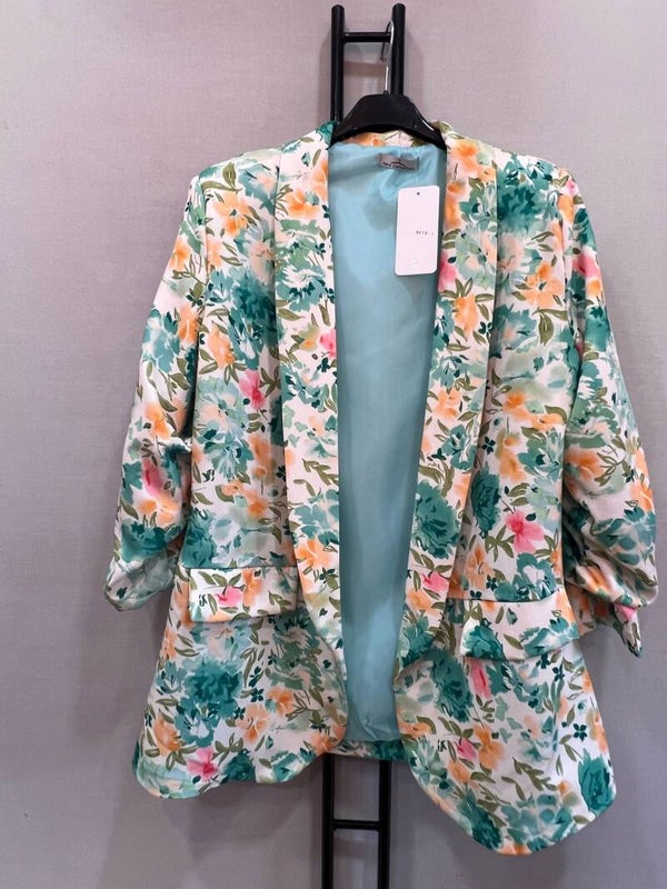 Veste fleurie grande taille