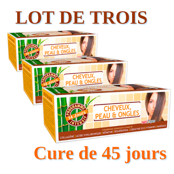 CHEVEUX, PEAU & ONGLES, LOT x 3