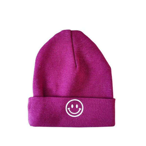Smiley muts - burgundy