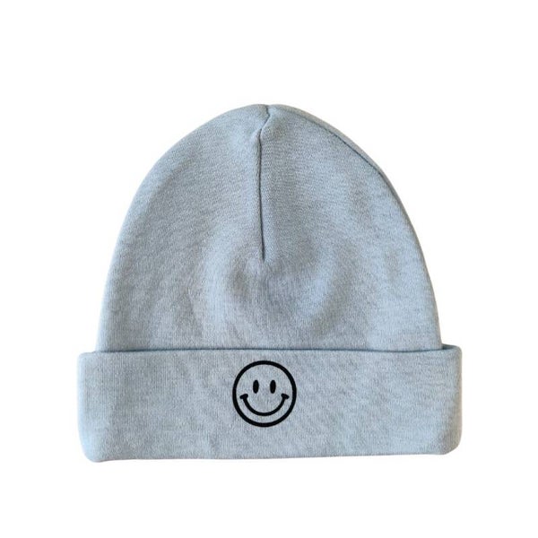 Smiley muts - grey/blue
