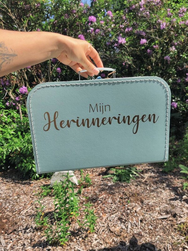 Koffertje - mijn herinneringen (muntgroen)