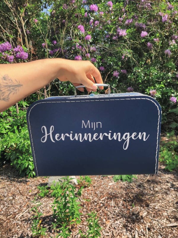 Koffertje - mijn herinneringen (donker blauw)