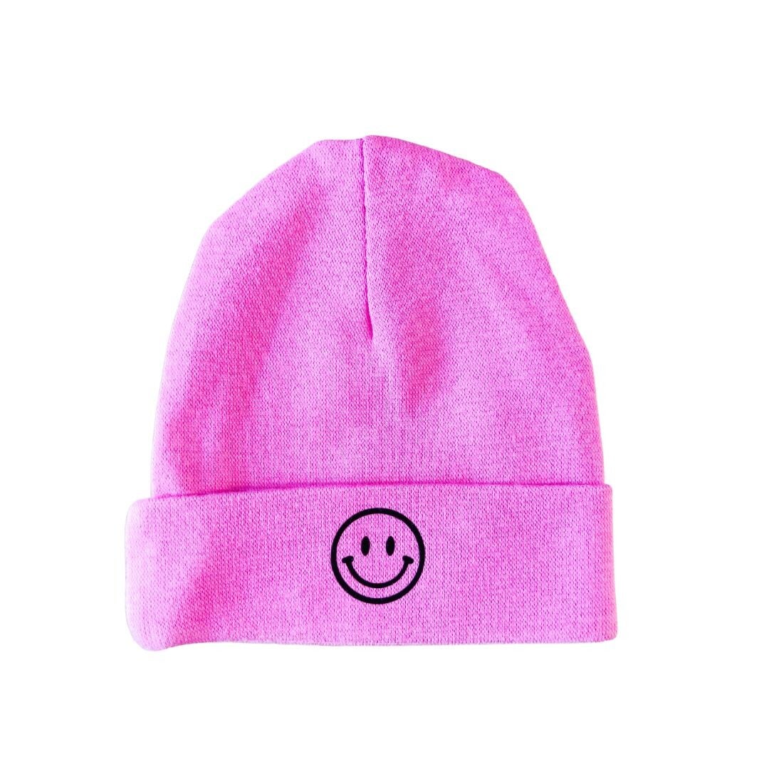 Smiley muts - fuchia