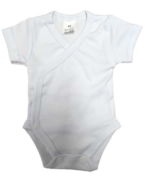 Overslagromper wit - korte mouw