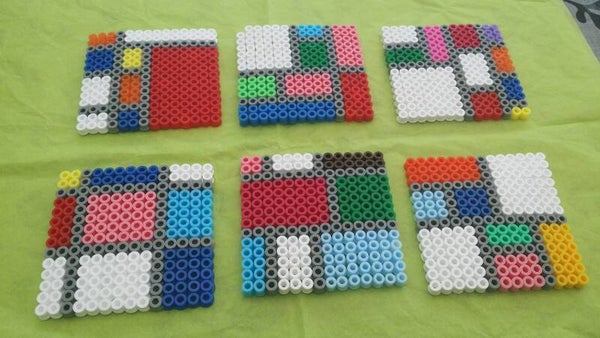 Carré en perles Hama