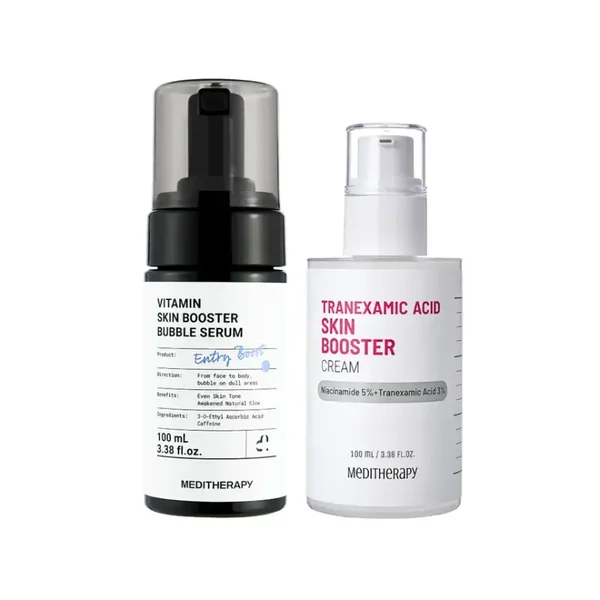 Meditherapy Vitamin Skin Booster Bubble Serum + Tranexamic Acid Skin Booster Cream