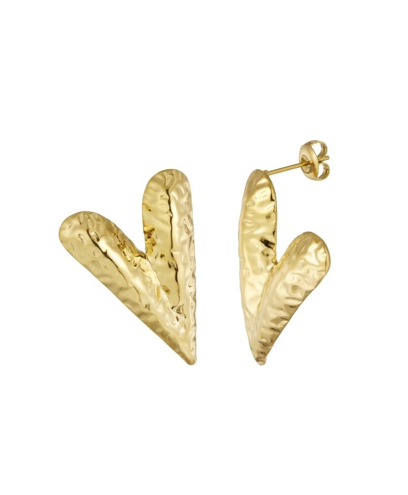 Hart statement oorbellen goud