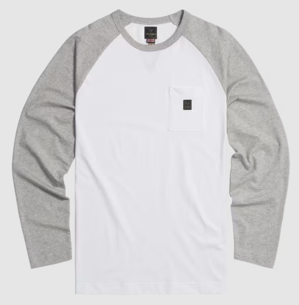 MTLS24114 - Tee Shirt Manches Longues Blackwell Gris/Blanc Homme