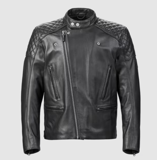 MLES22100 - Blouson cuir Bradan assymétrique Homme